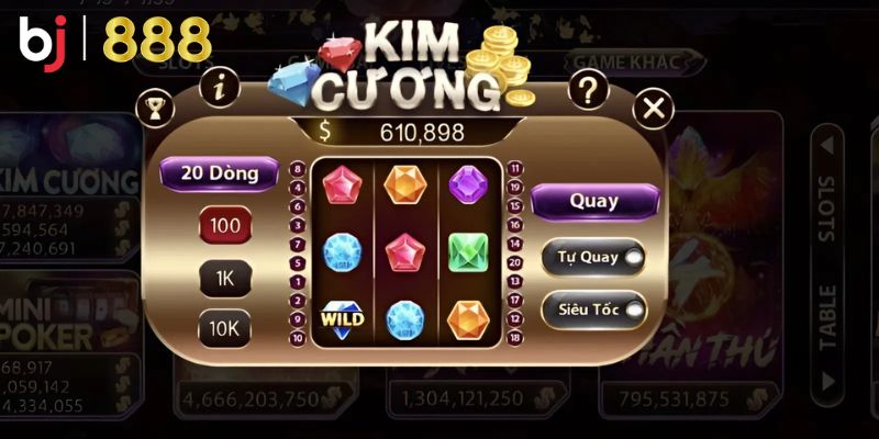 Top những game nổ hũ uy tín tại Bj888 - Đáng thử nhất năm 2026 Nổ hũ kim cương mang lại cảm giác giàu sang